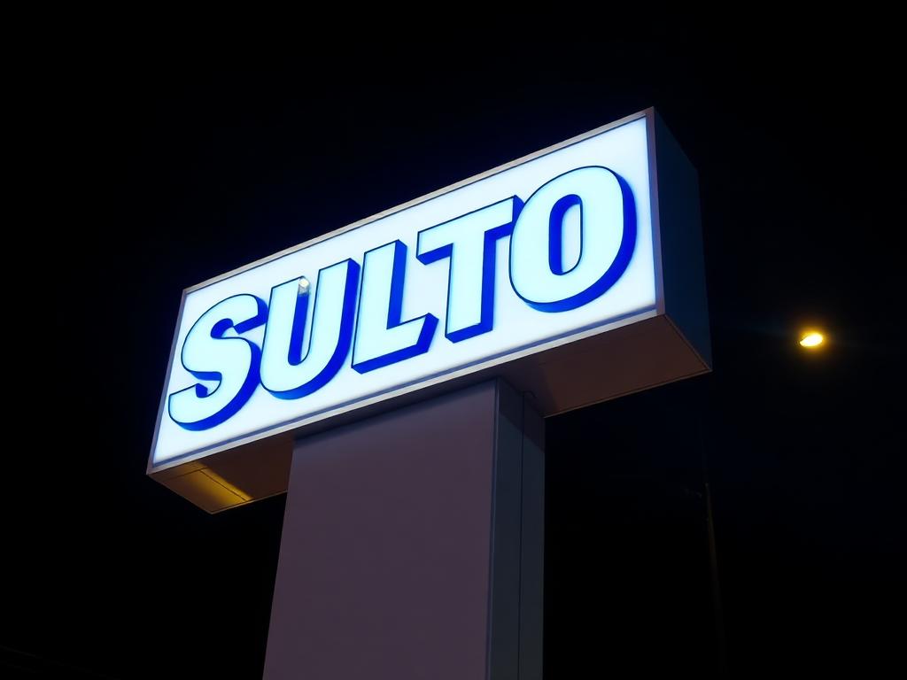 Illuminated pylon sign
